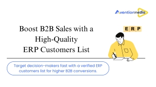 ERP Customers List for Targeted B2B Marketing Success