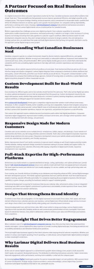 A Partner Focused on Real Business Outcomes