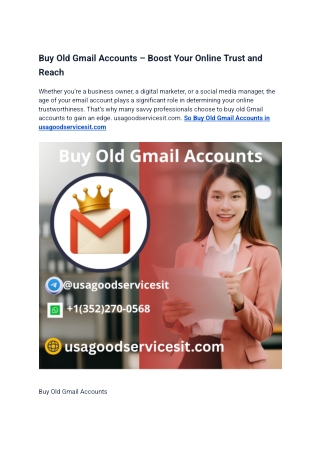 Best Sites to Buy Old Gmail Accounts in Bulk (PVA & Old)