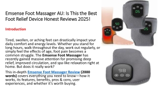 Emsense Foot Massager: Does This Smart Wellness Device Really Work!