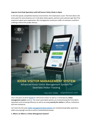 Improve Front Desk Operations with Self-Service Visitor Kiosks in Qatar