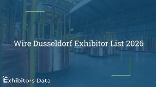 Wire Dusseldorf Exhibitor List 2026
