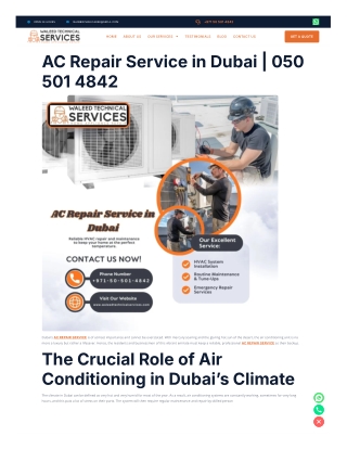 AC Repair Service in Dubai by Waleed Technical Services in Dubai