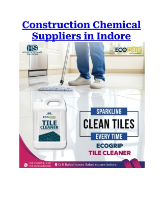 Construction Chemical Suppliers in Indore