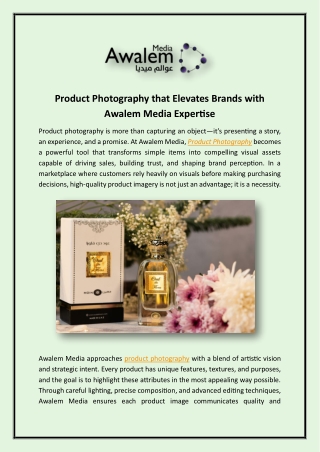 Product Photography that Elevates Brands with Awalem Media Expertise
