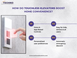 How do touchless elevators boost home convenience