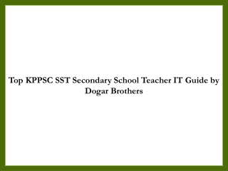 Ultimate KPPSC SST Preparation Book – Dogar Brothers