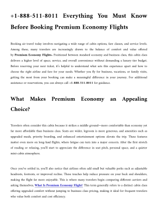 Everything You Must Know Before Booking Premium Economy Flights