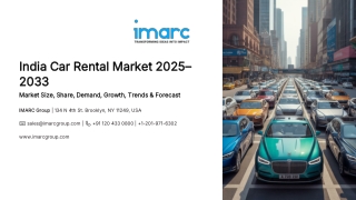 India Car Rental Market Size, Share, Trends and Forecast 2025–2033