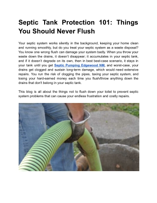 Septic Tank Protection 101_ Things You Should Never Flush