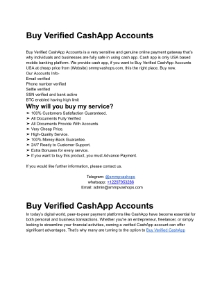 Buy Verified CashApp Accounts