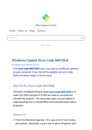 How to Fix- Windows 10/11 Update Error Code 800c0008