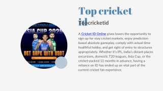 Best Platform for Cricket ID in India Offering Fast Setup at Topcricketid.com