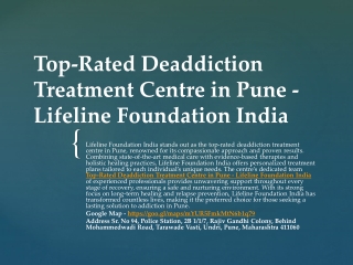 Premier Rehabilitation Centre in Pune - Lifeline Foundation India