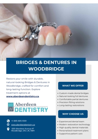 Bridges & Dentures in Woodbridge - www.aberdeendentistry.ca