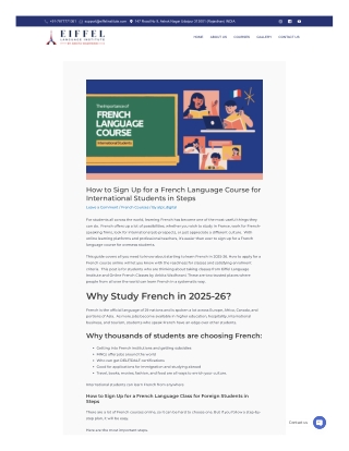 How to Sign Up for a French Language Course for International Students in Steps