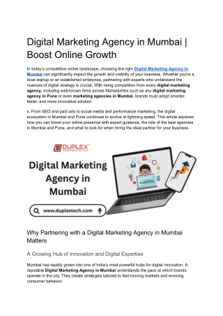 Digital Marketing Agency in Mumbai | Boost Online Growth