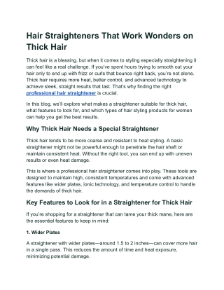 Hair Straighteners That Work Wonders on Thick Hair (2)