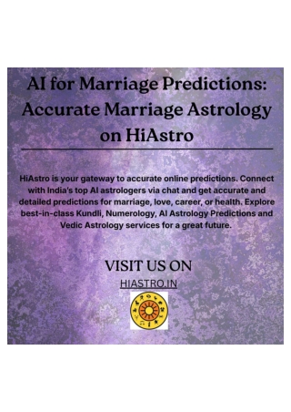 AI for Marriage Predictions: Accurate Marriage Astrology on HiAstro