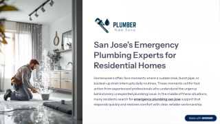 San Jose’s Emergency Plumbing Experts for Residential Homes