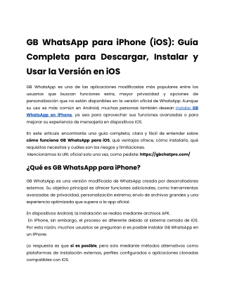 Descargar GB WhatsApp iOS – Versión Avanzada para iPhone