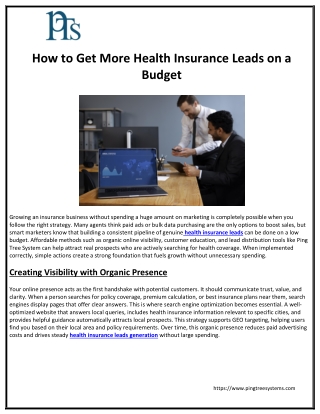 How to Get More Health Insurance Leads on a Budget
