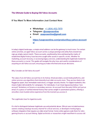 The Ultimate Guide to Buying Old Yahoo Accounts (1)