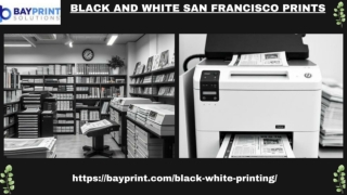 Trust Bay Print Solutions To Avail The Best Black And White San Francisco Prints
