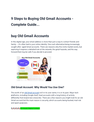 9 Steps to Buying Old Gmail Accounts - Complete Guide...