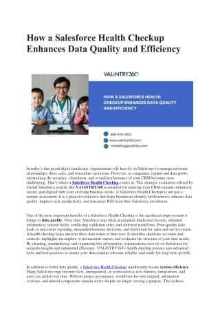 Salesforce Health Checkup