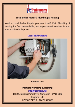 Local Boiler Repair  Plumbing & Heating