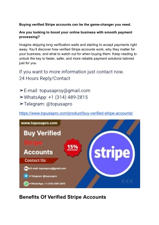 How To Identify Legitimate Sellers Buy Verified Stripe Accounts