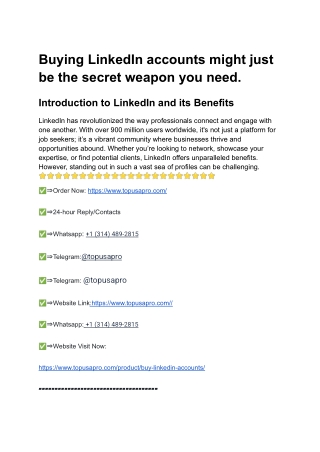 Where to Buy Verified Linkedin Accounts for Business Use in ...