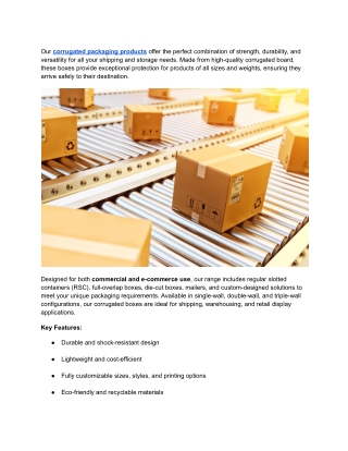 Standfast Group corrugated packaging products