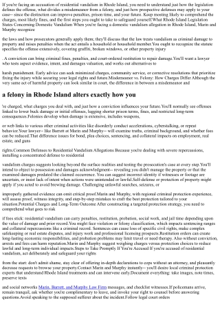 Comprehending Domestic Vandalism Charges in Rhode Island: What You Required to K