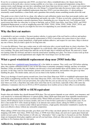 Windshield Replacement Shop near 29303: Satisfaction Guaranteed