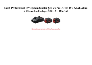0752 Bosch Professional 18V System Starter-Set  2x ProCORE 18V 8.0Ah Akku   UltraschnellladegerÃƒÂ¤t GAL