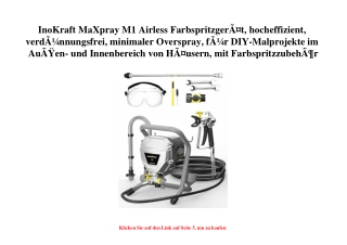 3881 InoKraft MaXpray M1 Airless FarbspritzgerÃƒÂ¤t  hocheffizient  verdÃƒÂ¼nnungsfrei  minimaler Oversp