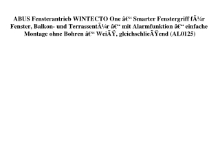 4127 ABUS Fensterantrieb WINTECTO One Ã¢Â€Â“ Smarter Fenstergriff fÃƒÂ¼r Fenster  Balkon- und Terrassent