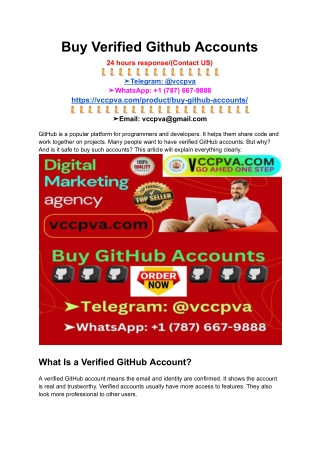 Buy Verified Github Accounts