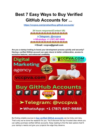 Best 7 Easy Ways to Buy Verified GitHub Accounts for ...