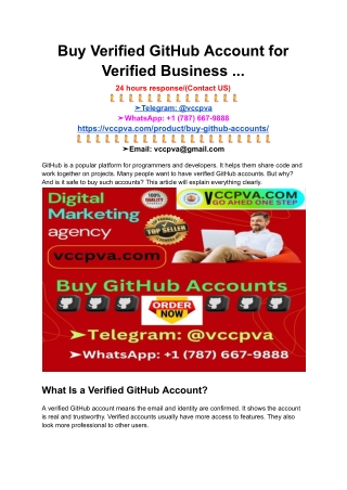 Buy Verified GitHub Account for Verified Business ...