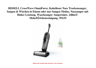 6278 BISSELL CrossWave OmniForce  Kabelloser Nass Trockensauger  Saugen   Wischen in Einem oder nur Saug
