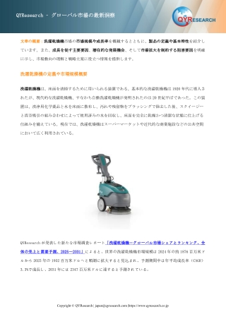 洗濯乾燥機の世界市場予測レポート：成長率、主要企業調査、ランキング2025-2031