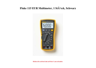 0299 Fluke 115 EUR Multimeter  1 StÃƒÂ¼ck  Schwarz