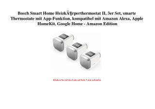 5898 Bosch Smart Home HeizkÃƒÂ¶rperthermostat II  3er Set  smarte Thermostate mit App-Funktion  kompatib