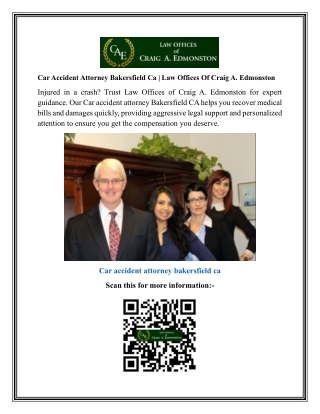 Car Accident Attorney Bakersfield Ca  Law Offices Of Craig A. Edmonston
