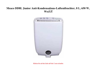 0320 Meaco DD8L Junior Anti-Kondensations-Luftentfeuchter  8 L  650 W  WeiÃƒÂŸ