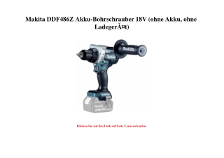 0737 Makita DDF486Z Akku-Bohrschrauber 18V  ohne Akku  ohne LadegerÃƒÂ¤t