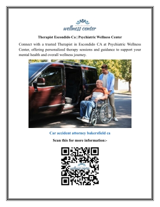 Therapist Escondido Ca  Psychiatric Wellness Center